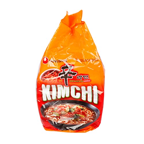 Nongshim Vegan Shin Ramyun Kimchi Instant Noodle, 5 Pack, 21.16 Oz ® 600 G - Image 3