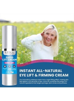 Luma By Laura Instant Eye Cream for Dark Circles and Puffiness, Eye Bags & Anti Wrinkle Eye Cream - Plant-Based Serum with Fast-Acting Ingredients - Tightens and Sculpts Skin - Made in USA - 0.5 fl oz  - Image 3