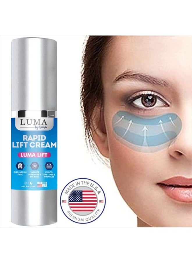 Luma By Laura - Instant Eye Cream for Dark Circles and Puffiness, Eye Bags & Anti Wrinkle Eye Cream - Plant-Based Serum with Fast-Acting Ingredients - Tightens and Sculpts Skin - Made in USA - 0.5 fl oz - Image 1