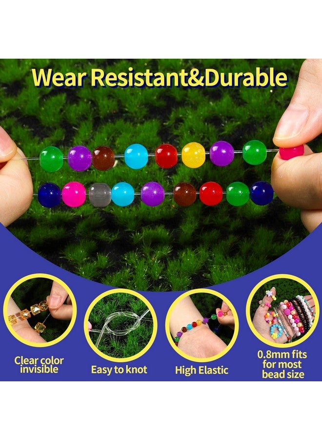 فندامي 0.8 مللي متر سلاسل مرنة للأساور كريستال تمتد حبة الحبل لصنع المجوهرات واضح بسط حبل سلسلة مرنة للديكور خيط شفاف لصنع قلادة سوار - Image 3