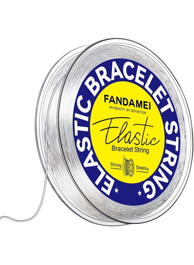 فندامي 0.8 مللي متر سلاسل مرنة للأساور كريستال تمتد حبة الحبل لصنع المجوهرات واضح بسط حبل سلسلة مرنة للديكور خيط شفاف لصنع قلادة سوار - Image 1