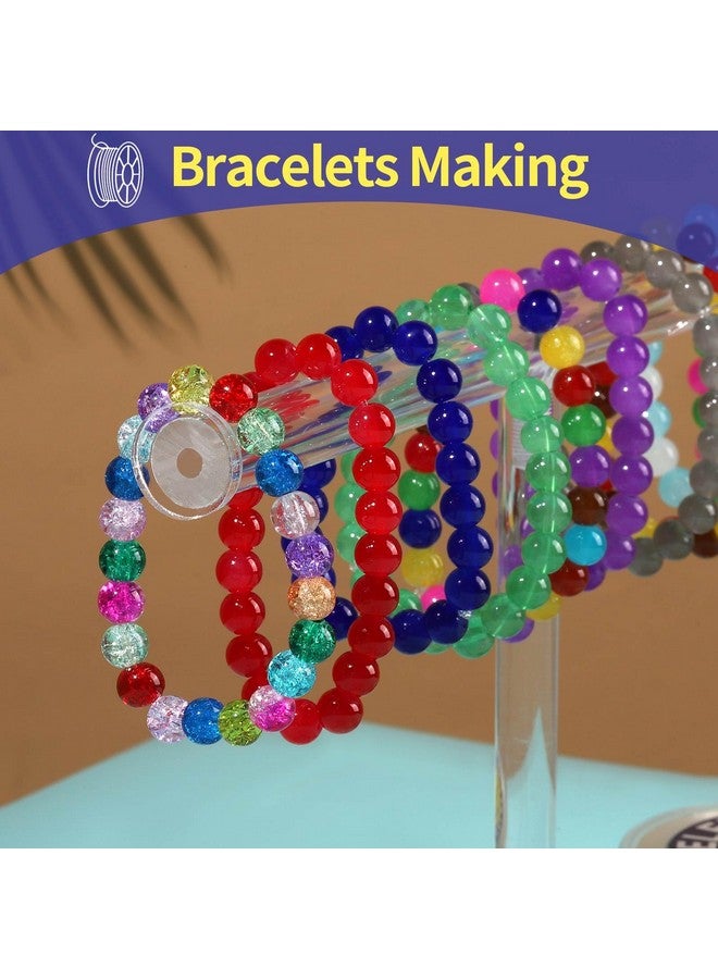 فندامي 0.8 مللي متر سلاسل مرنة للأساور كريستال تمتد حبة الحبل لصنع المجوهرات واضح بسط حبل سلسلة مرنة للديكور خيط شفاف لصنع قلادة سوار - Image 5