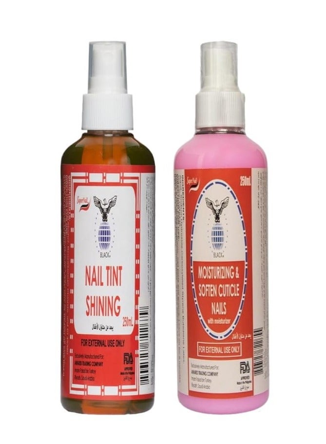 Black Nail Cuticle Remover 250 Ml With Nail Polish Spray 250 Ml - Image 1