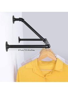 XiuWoo Clothing Store Display Racks, Wall-Mounted Detachable Industrial Pipe Hanger Rod Clothes Rack, Free-Standing Retail Display Stand for Home,Boutiques, Shopping Centers  - Image 3