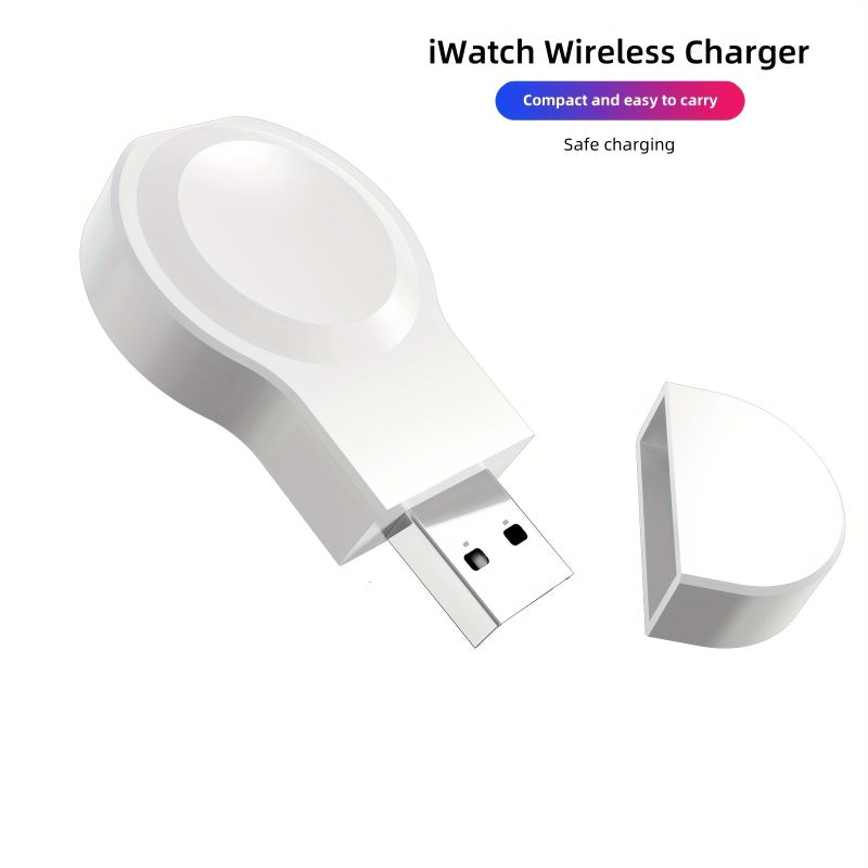 White Portable Magnetic Watch Charger Stand for iWatch 10 9 8 7 SE Ultra 2 - Image 1