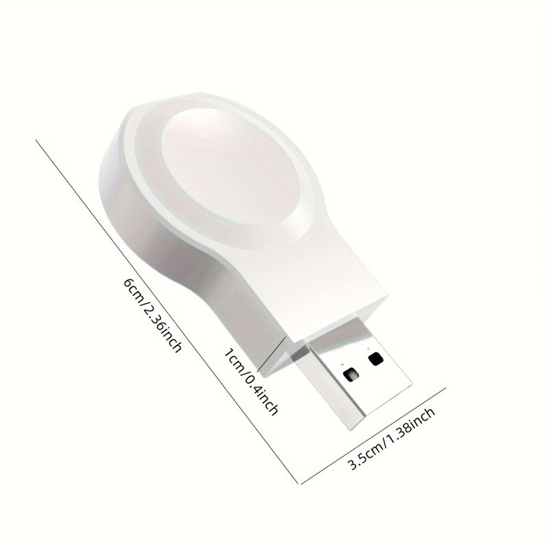 White Portable Magnetic Watch Charger Stand for iWatch 10 9 8 7 SE Ultra 2 - Image 2