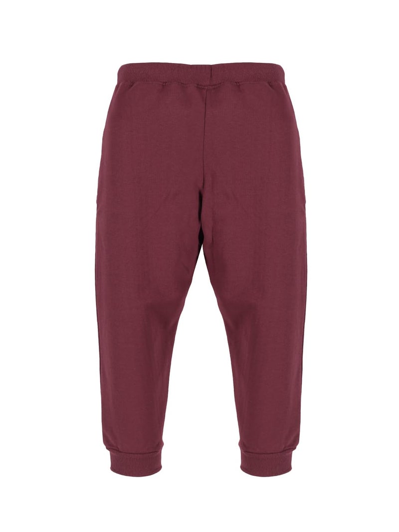KiddoPanti Boys Solid Fleece Track Pants | Cotton Poly Fleece Fabric | Ankle Length Bottom Rib | 2 Front Patch Pocket | Elastic Waist & Drawcord | Jogger Track Pants for Boys, Maroon - 12-14Y - Image 3