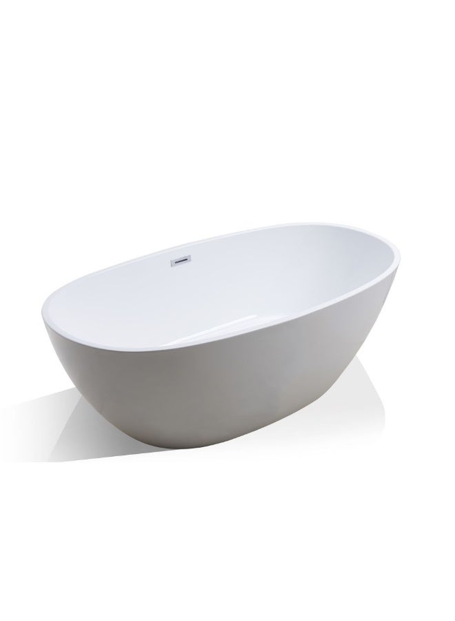 DANUBE HOME Milano Marga Freestanding Bathtub Py170-79 Matt White Py170-79 1700*870*580 | Acrylic Free Standing Bathtub | Floor Standing Bath Tub For Toilet Bathroom Washroom - White - Image 4