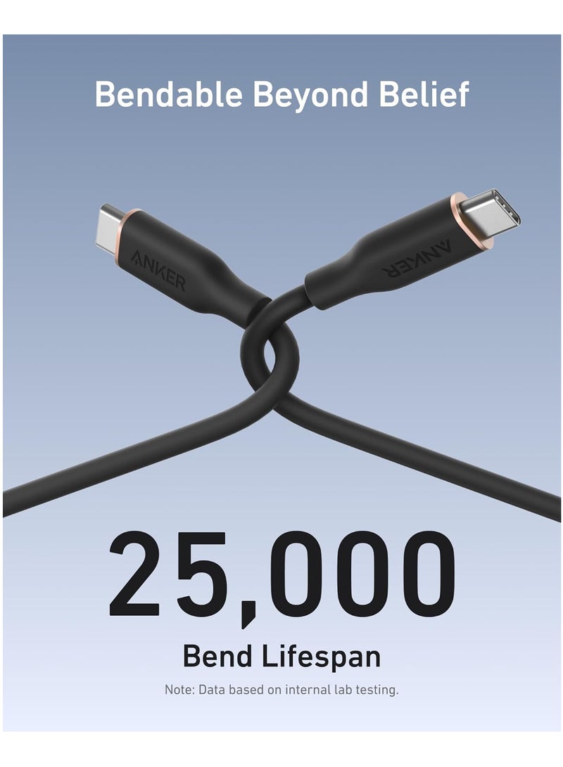 Anker USB C Cable, 240W USB C to USB C Flow Cord, Type C Charger Fast Charging for iPhone 16 Series, MacBook Pro 2020, and More (USB 2.0, 3FT) - - Image 4