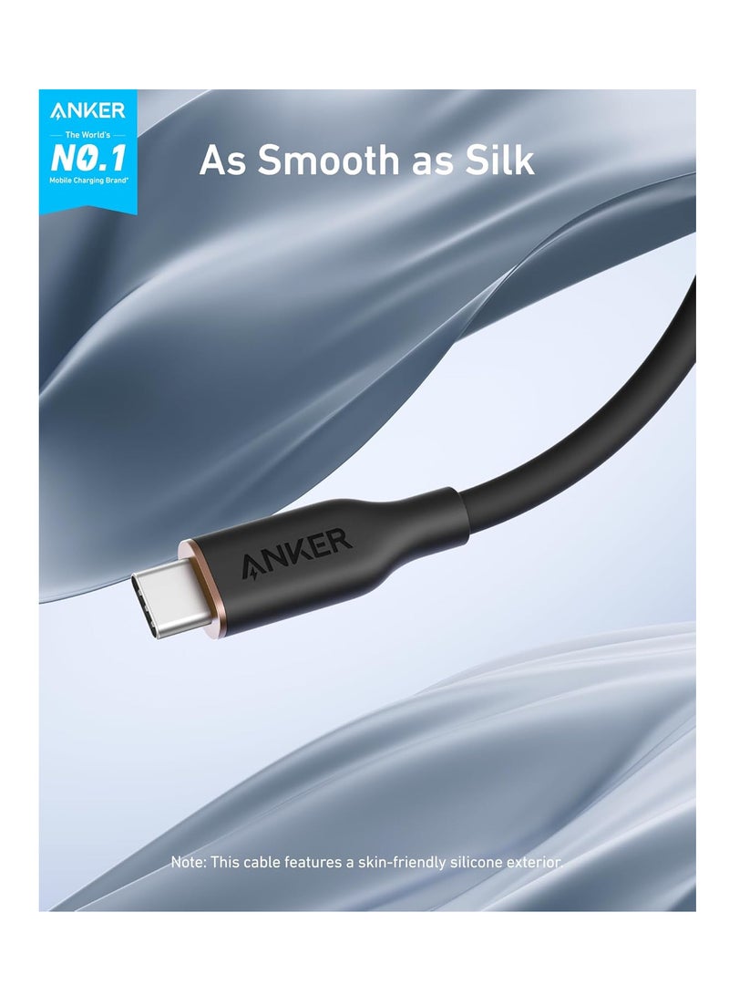 Anker USB C Cable, 240W USB C to USB C Flow Cord, Type C Charger Fast Charging for iPhone 16 Series, MacBook Pro 2020, and More (USB 2.0, 3FT) - - Image 2