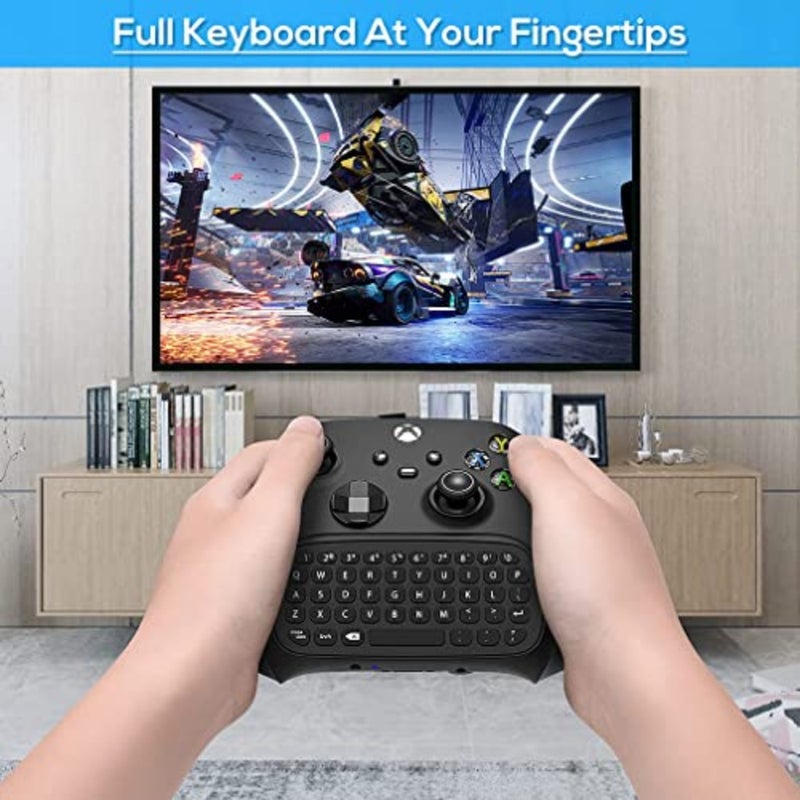 لوحة مفاتيح لاسلكية لوحدة تحكم Xbox Series X/S، للوحة ألعاب Xbox One/S/وحدة التحكم، لوحة مفاتيح ألعاب QWERTY صغيرة بتردد 2.4 جيجا هرتز مع مقبس صوت/سماعة رأس لسلسلة Xbox - Image 2