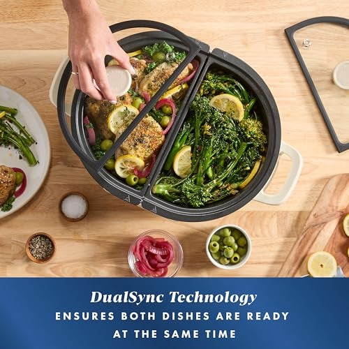 Crock-Pot MultiMeal Multicooker and Programmable Slow Cooker with Bake Function, Create 2 Dishes Simultaneously, Two 3.7qt Nonstick Pots Feed 8+ People, Dishwasher-Safe - Image 4