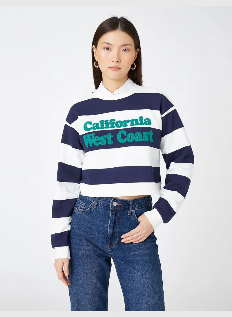 KOTON Embroidered Sweatshirt