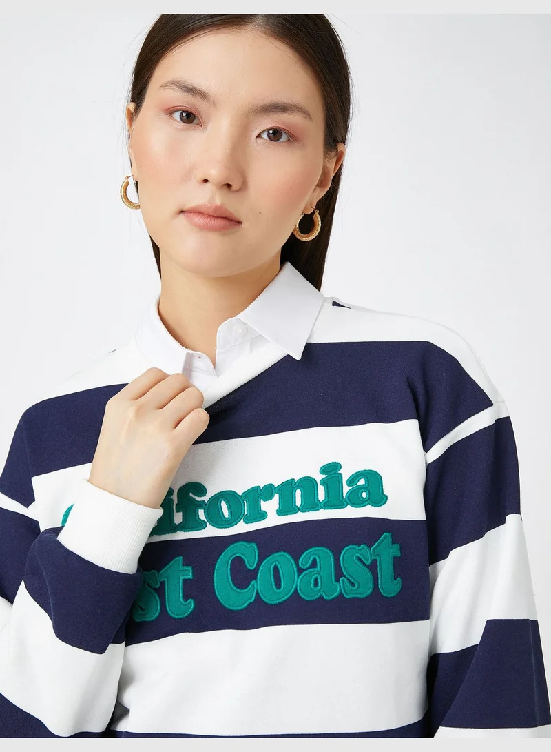 KOTON Embroidered Sweatshirt
