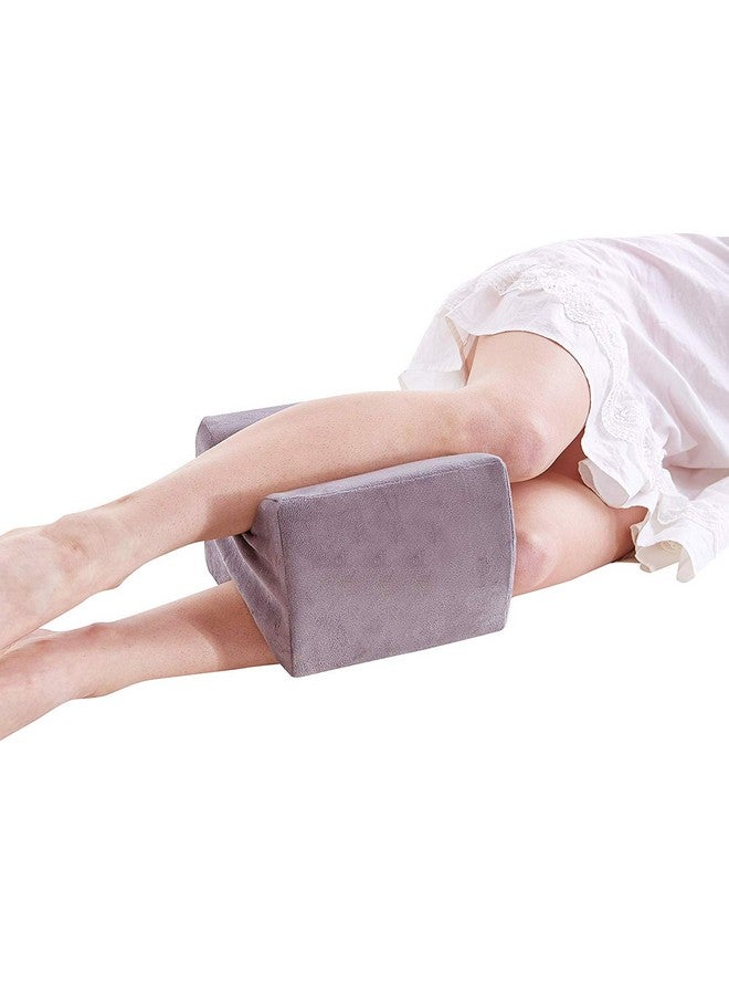 Kuber Industries Kuber Industries Memory Foam Orthopedic Knee Support Leg Rest Pillow for Side Sleepers, for Relief from Sciatica, Back Pain, Leg Pain, Pregnancy, Post Surgery, Hip & Joint Pain (Grey)-CTKTC039225  - Image 3