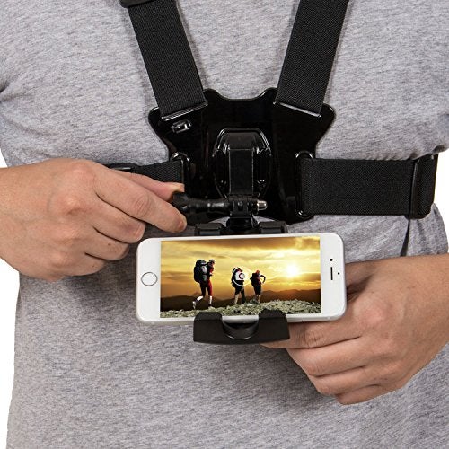 Coreal Mobile Phone Chest Mount Harness Strap Holder Cell Phone Clip Action Camera POV for Samsung iPhone Plus etc - Image 3