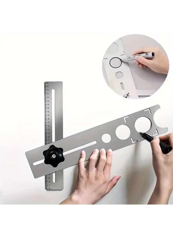 1pc Multifunctional Master Ruler Tile Hole Positioning Tool With 30 Degree Angle Finder - Image 5