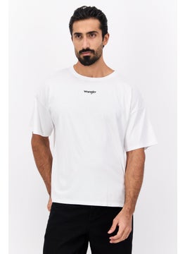 Wrangler Men Round Neck Short Sleeves Graphic Print T-Shirt, White  - Image 1