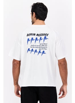 Wrangler Men Round Neck Short Sleeves Graphic Print T-Shirt, White  - Image 3