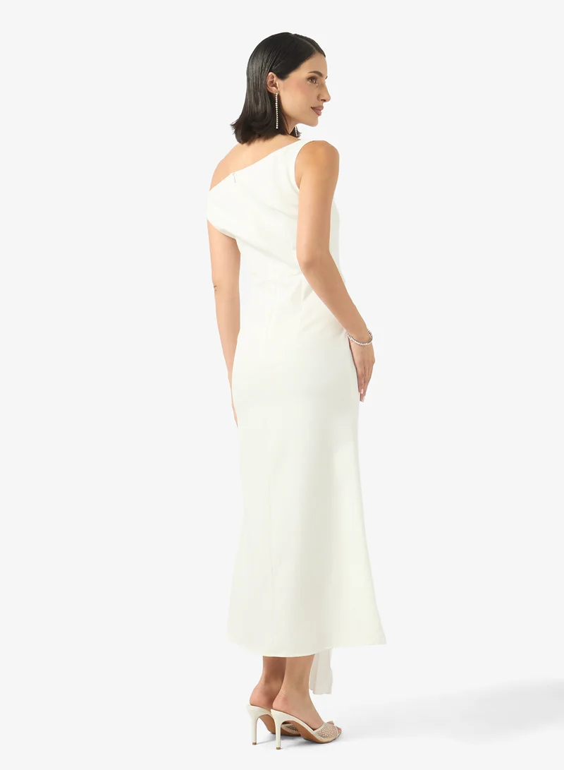 جينجر بوتيك Drop Shoulder Gather Detail Dress