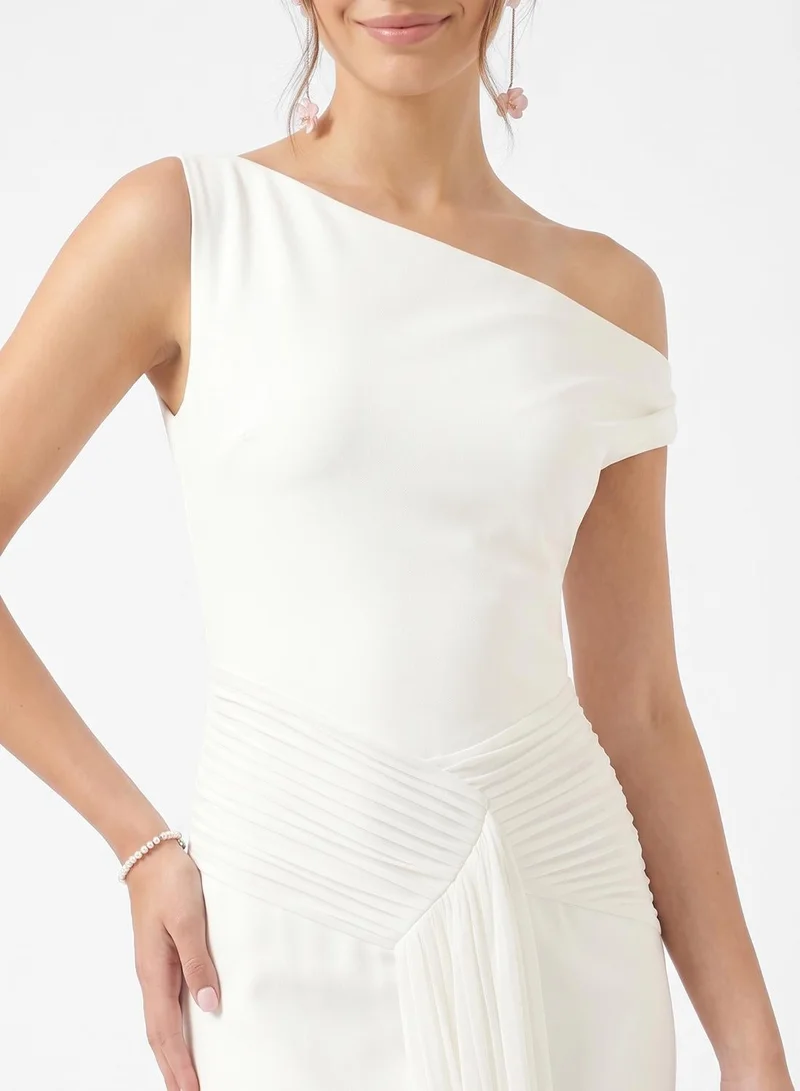 Ginger Boutique  Drop Shoulder Gather Detail Dress for Women | Best Price UAE