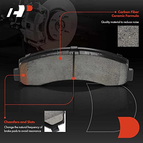 A-Premium مجموعة وسادات فرامل سيراميك أمامية A-Premium متوافقة مع بعض طرازات فورد ولينكولن - لفورد F-150 2010-2020، إكسبيديشن 2010-2021، نافيغيتور 2010-2021، مع ملحقات، 4 قطع - Image 3