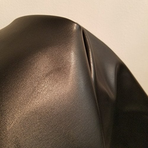 NAT Leathers | Black Soft Faux Vegan Leather PU (Peta Approved Vegan) | 1 Yard (36 inch Length x 54 inch Wide) Cut by The Yard | Synthetic Pleather Nappa 0.9 mm Smooth Upholstery | 36"x54" - Image 3