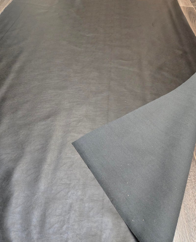 NAT Leathers | Black Soft Faux Vegan Leather PU (Peta Approved Vegan) | 1 Yard (36 inch Length x 54 inch Wide) Cut by The Yard | Synthetic Pleather Nappa 0.9 mm Smooth Upholstery | 36"x54" - Image 2
