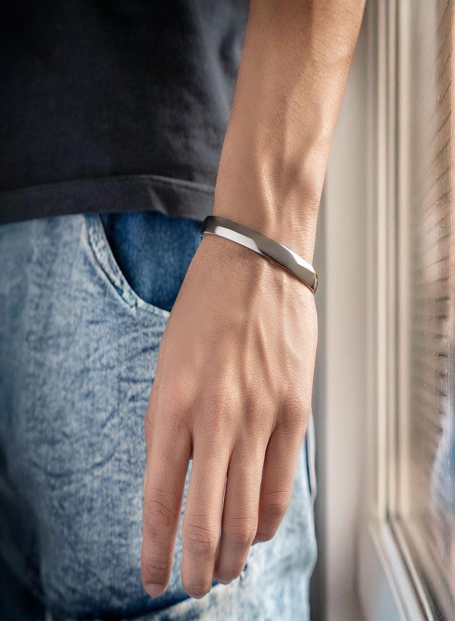 Mesmerize Zeus Gloss Kada Bracelet for Men | Premium Stainless Steel | High-Gloss, Anti-Tarnish, Hypoallergenic | Durable, Stylish Accessory for All Occasions | 6 months warranty. - Image 2