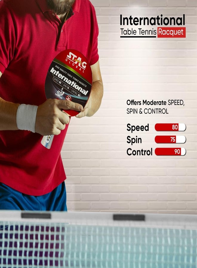 Stag International Table Tennis Racquet without case | 180 grams | Intermediate | ITTF Approved Rubber | Multi- Color - Image 5