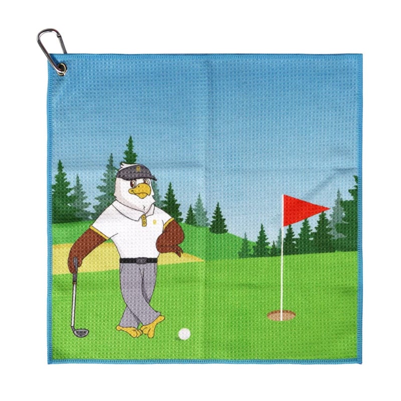 PINMEI PINMEI Golf Towel for Golf Bag with Clip 1pc Microfiber Waffle Pattern Towels Cartoon Eagle Golf Club Towel for Men Women Golfer