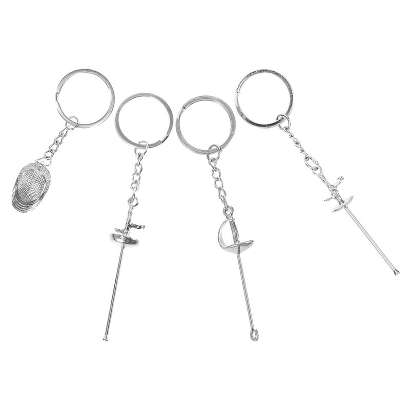 4pcs Fencing Keychain For Sport Fans Metal Keyring Pendant Souvenir Fencers Portable Key Chain Charm For Fencing Enthusiasts - Image 3