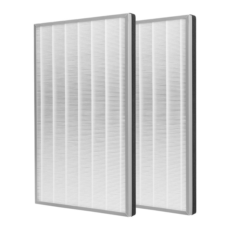 FCFMY 2 Pack Upgraded 3in1 Carbon HEPA HE601 Replacement Filter for Shark Air Cleaner Purifier 6 HE601  HE602 Part  HE6FKPET
