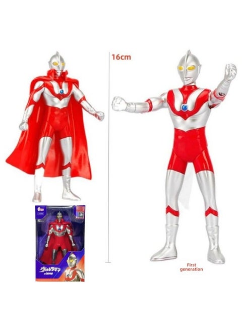 Genuine Authorized Jinjiang Ultraman Toy Superman Sven Tello First Generation Ace Doll With Cloak Joint Movable-Color:The First Generation Of Ultraman