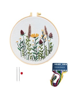 Generic Hand Embroidery Kit for Beginners,Flower Pattern, Art Craft Hand Sewing for Women Habits, Kids DIY  - Image 1