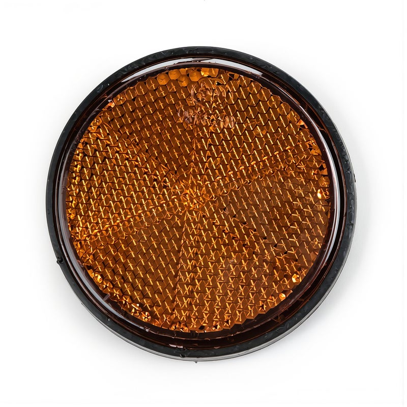 Upgraded High Bright Green Round Motorcycle Reflector 30% More Reflection 6mm Screw Mount - Image 3