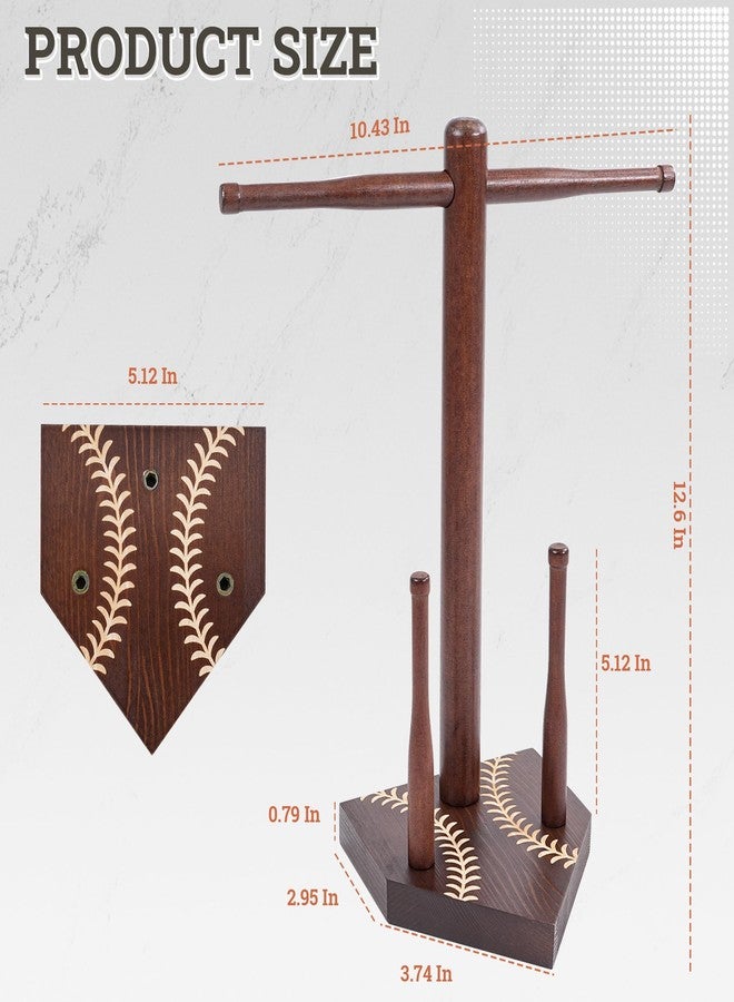FENNIDICE Wooden Baseball Ring Holder, Softball Ring Holder Display for Drip Necklace, Championship and Sports Accessories, Softball Gifts, 12.6 X 3.9 X 2.9 inch - Image 2