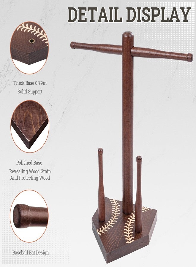 FENNIDICE Wooden Baseball Ring Holder, Softball Ring Holder Display for Drip Necklace, Championship and Sports Accessories, Softball Gifts, 12.6 X 3.9 X 2.9 inch - Image 3