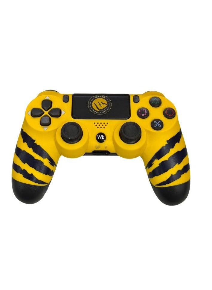 Wireless PS4 Game Controller, Double Motor Vibration, Touchpad, Built-In Speaker, yellow - Image 1