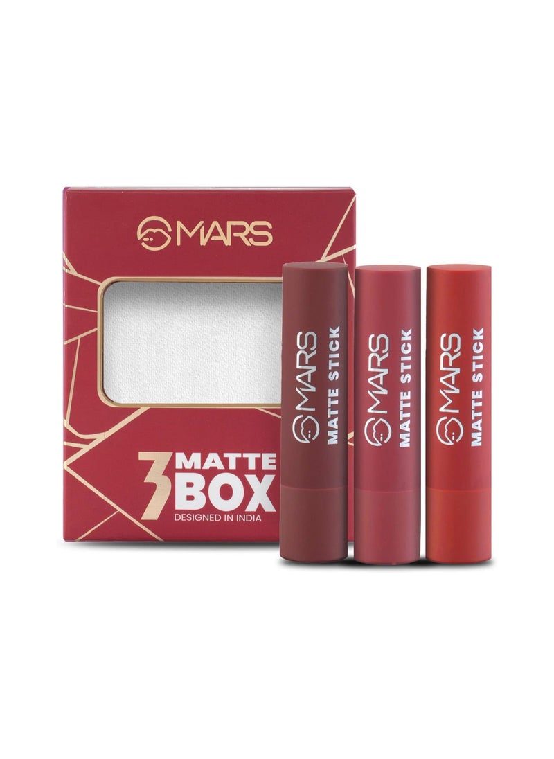Mars - Mars Matte Lipstick Box Set of 3 (Reds and Maroons-01) - Image 1