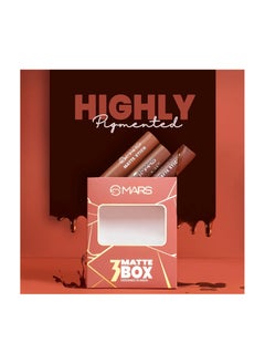 Mars Mars Matte Lipstick Box Set of 3 (Reds and Maroons-01)  - Image 4