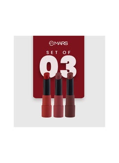 Mars Mars Matte Lipstick Box Set of 3 (Reds and Maroons-01)  - Image 5