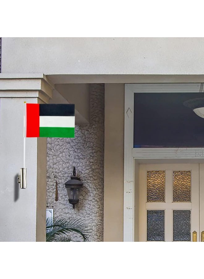 سان هان مجموعة من 15 علمًا صغيرًا محمولًا باليد، علم الإمارات العربية المتحدة، علم دولة ذو قمة مستديرة، مستلزمات تزيين الحفلات والاستعراضات، وكأس العالم، والمهرجانات، والاحتفالات الدولية، ويوم العلم الوطني (20 × 28 سم). - Image 4