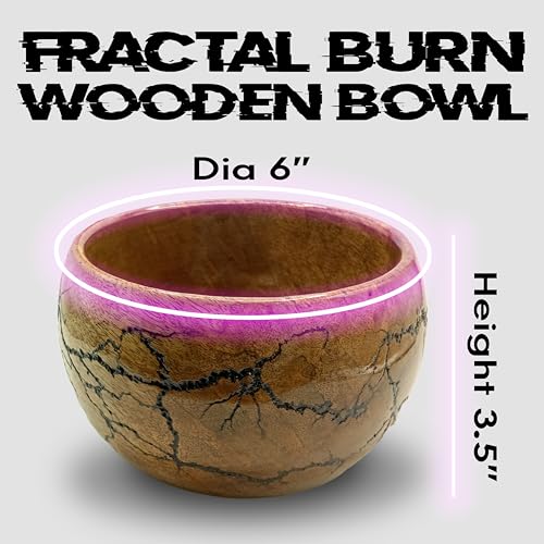 AYZCORP Fractal Burn Wood Bowl - Decorative Mango Wood Bowl for Kitchen, Dining, Entryway, Desk, and Holding Keys, Cuff Links, Coins - Image 3