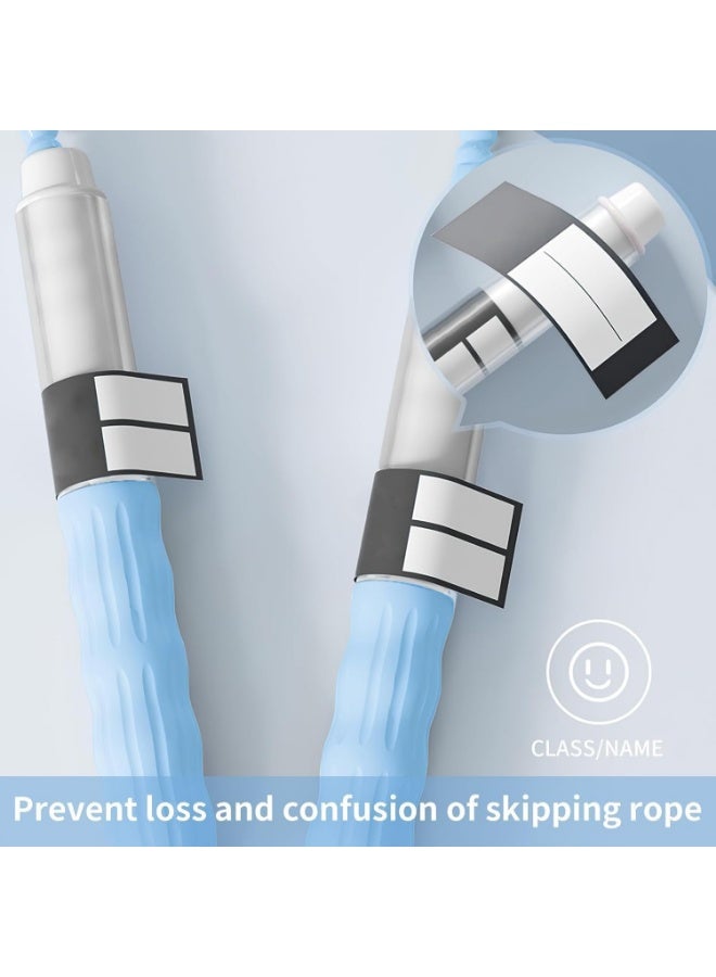 INSIJAM Soft Beaded Skipping Rope, 2.8M Tangle Free Segmented Fitness Rope Soft Anti-slip Handles with Name Tag Adjustable Jump Rope for Men Women Children and Students - Image 4