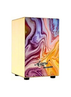 Cajon BOX Drum-Wooden Percussion Box, with Internal Adjustable Guitar Strings （Color&collision）