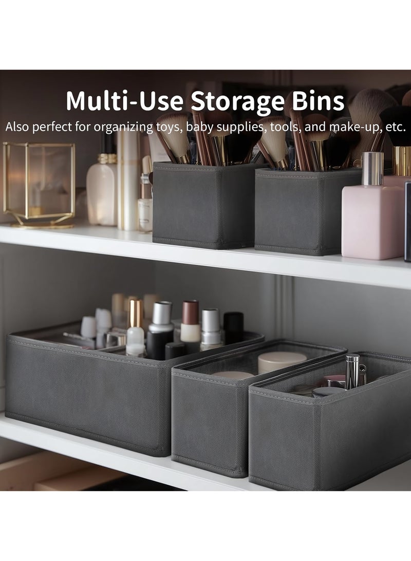 Drawer Organizer Clothes, 6 Pack Foldable Closet Storage Organizer, Fabric Dresser Drawer Dividers Bins for Baby Clothing, Underwear, Socks, Scarf, Ties - Ideal for Home, Nursery, Dorm - Image 5