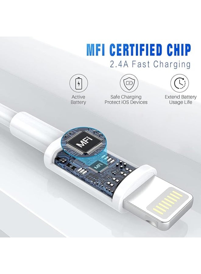 2 items SuperFastCharge 27W data and fast charging cable, AHA PRINT, for Apple Iphone X, 11, 12, 13, 14 Pro & ProMax, Ipad, USB-C to Lightning, Type C to Apple connector, white, - Image 4