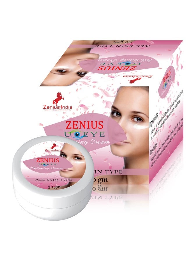Zenius India Under Eye Cream to Reduce Dark Circles and Puffy Eyes and Brighten, for All Skin Types, Unisex, 50gm - Image 1