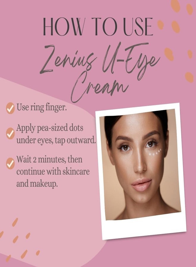 Zenius India Under Eye Cream to Reduce Dark Circles and Puffy Eyes and Brighten, for All Skin Types, Unisex, 50gm - Image 2